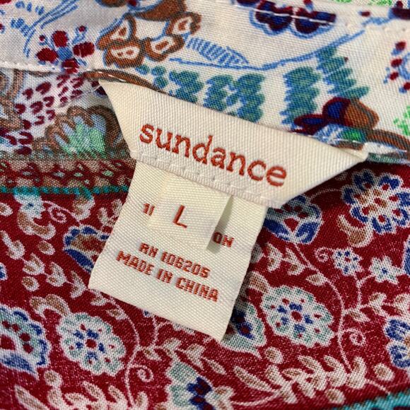 SUNDANCE CATALOG Jessamyn Lace Peasant Boho Rayon Blouse Size Large - Picture 10 of 11